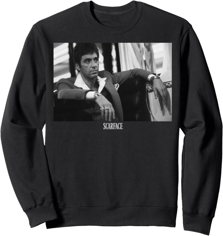 Scarface Tony Montana Sitting Portrait Logo Sweatshirt
