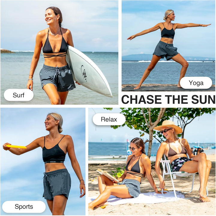 Kanu Surf Damen Boardshorts 2 Darren Dunkelgrau Einfarbig, 2 Darren Dunkelgrau Einfarbig