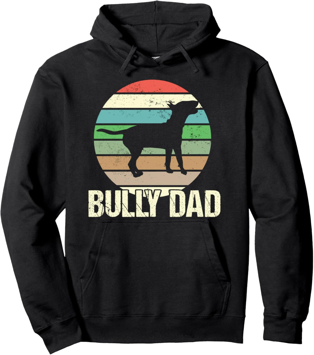 Miniatur Bullterrier Hund Bully Dad Vintage Pullover Hoodie