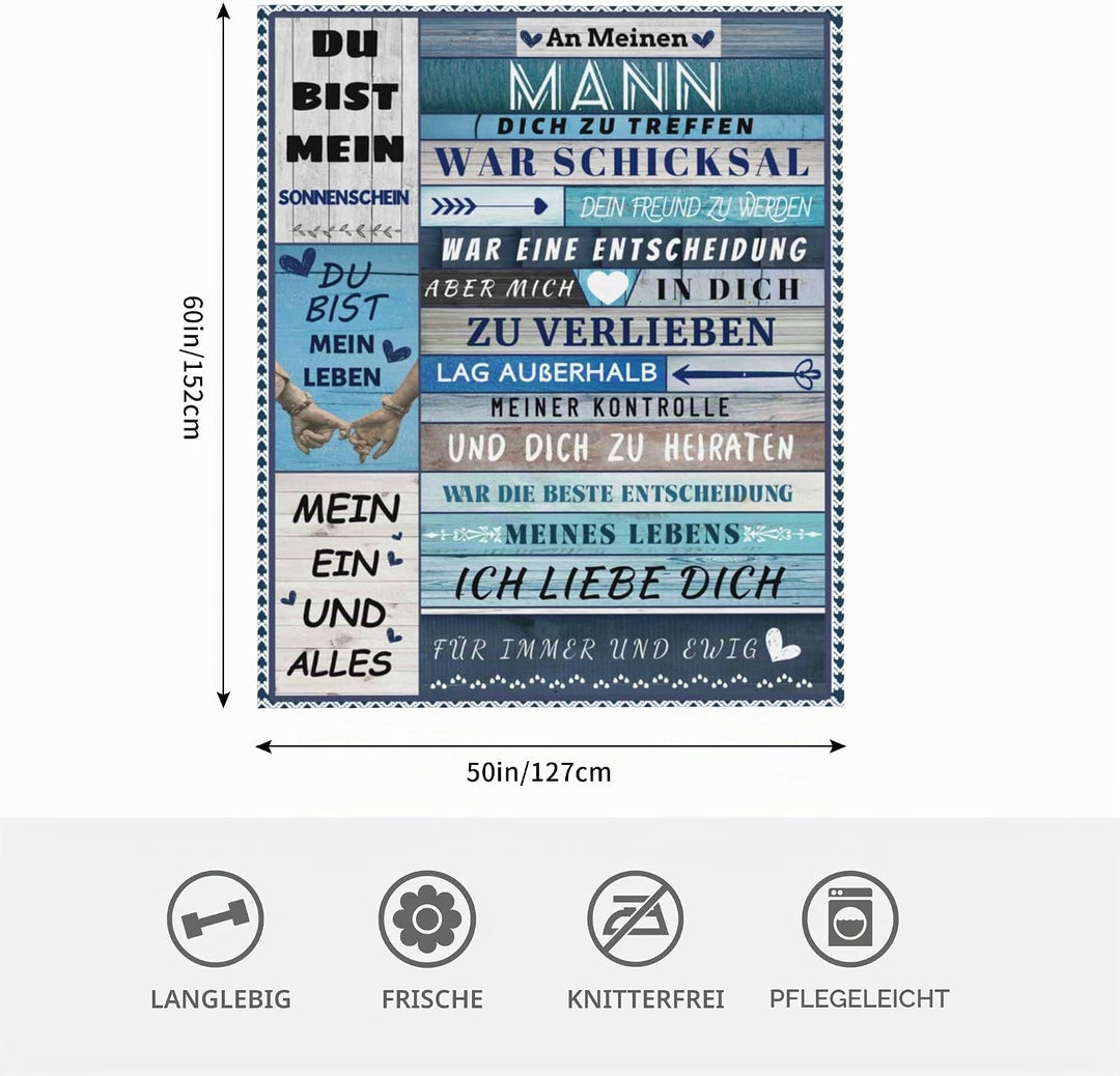 Bold And Brash Hochzeitstag Geschenke für Männer, Kuscheldecke, Jahrestag Geburstag Liebesgeschenke