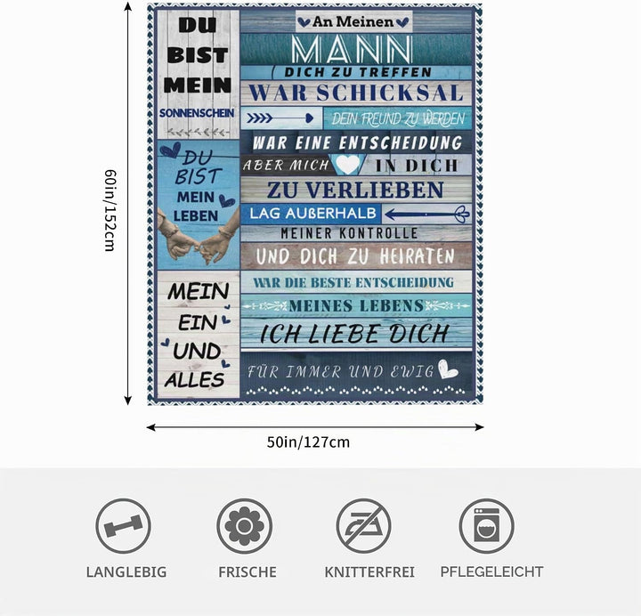 Bold And Brash Hochzeitstag Geschenke für Männer, Kuscheldecke, Jahrestag Geburstag Liebesgeschenke