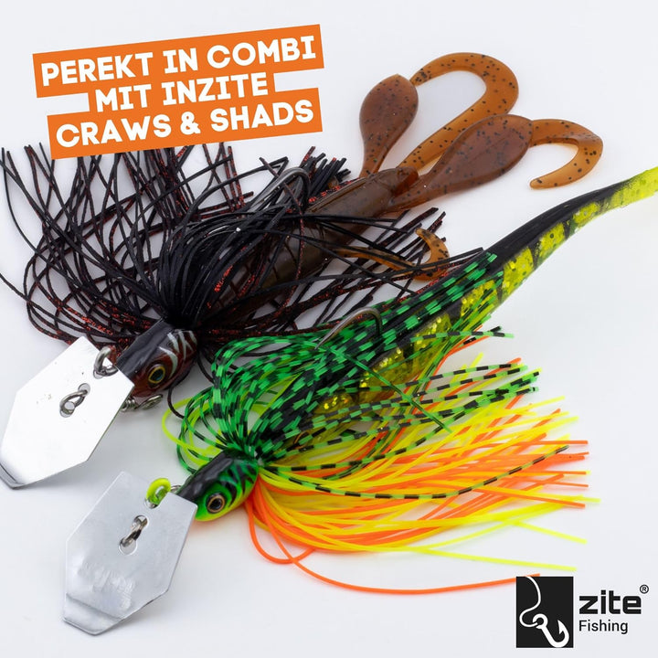 Zite Fishing Bladed Jigs Spinn-Köder Set – Hecht-Köder Barsch-Köder Zander Köder Spinnfischen – Chat