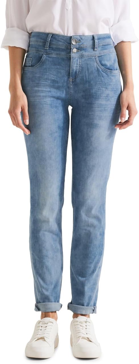 Street One Damen Damenjeans 29W / 28L Soft Blue Random Wash, 29W / 28L Soft Blue Random Wash