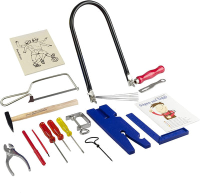 Pebaro 640 Laubsäge-Set in Kunststoffbox, 22 Teile, praktischer Koffer, ausklappbare Fächer, komplet