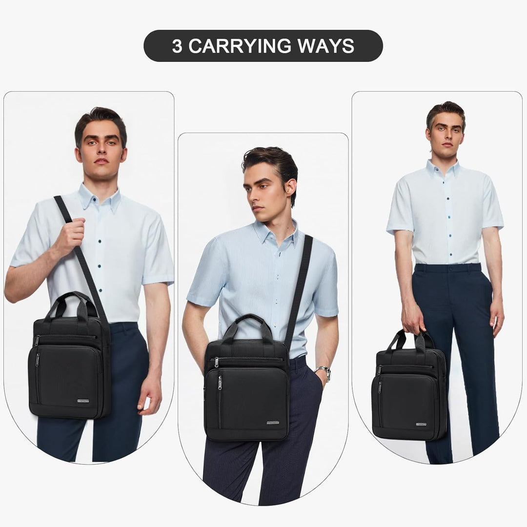 SUCIKORIO® Umhängetasche Herren Leder, Multi-Pocket Schultertasche Klein Wasserdicht Sling Crossbody
