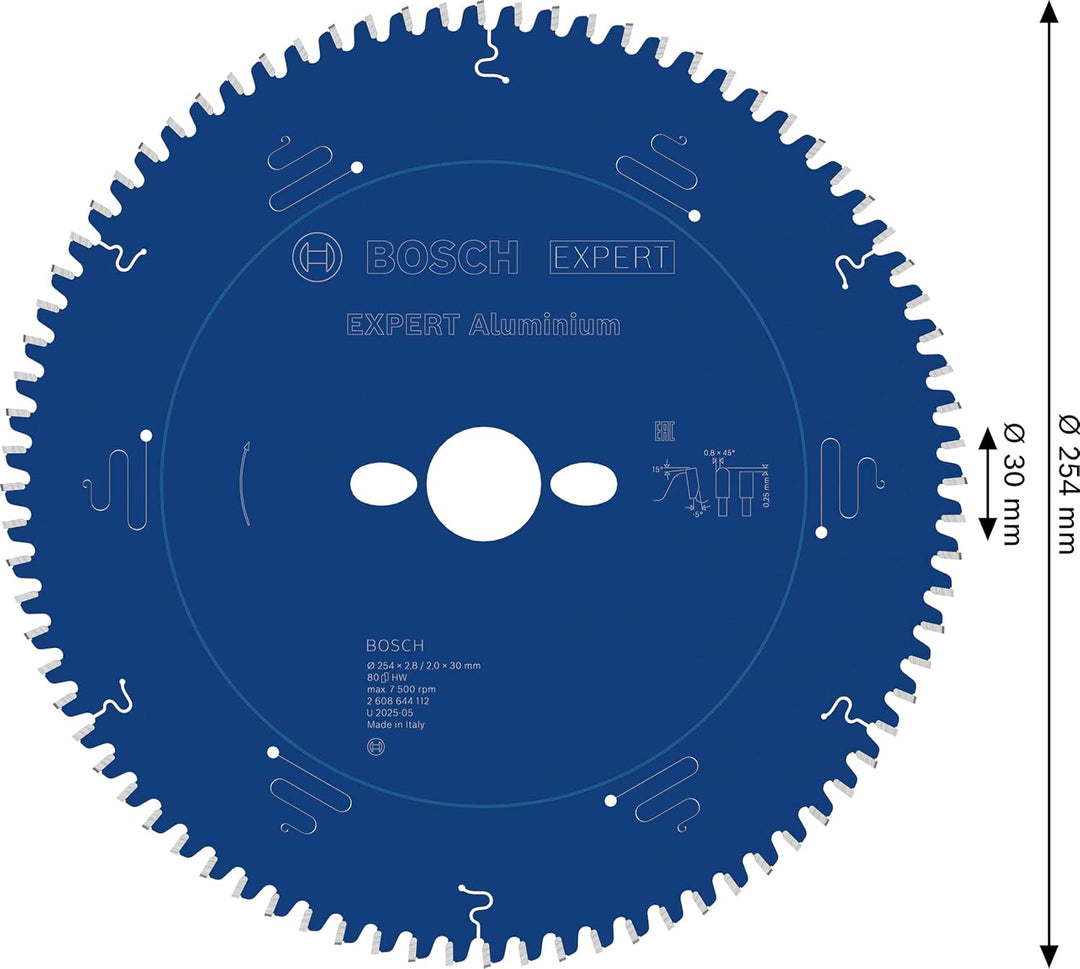 Bosch Professional 1x Kreissägeblatt Expert for Aluminium (für Aluminium, Sägeblatt Ø 254 x 30 x 2,8