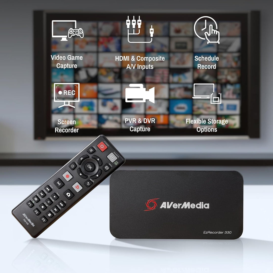 AVerMedia EZRecorder 330, 4K Pass-Through- und 1080p-Aufnahme, HDMI-Recorder, PVR, DVR, Switch, Retr