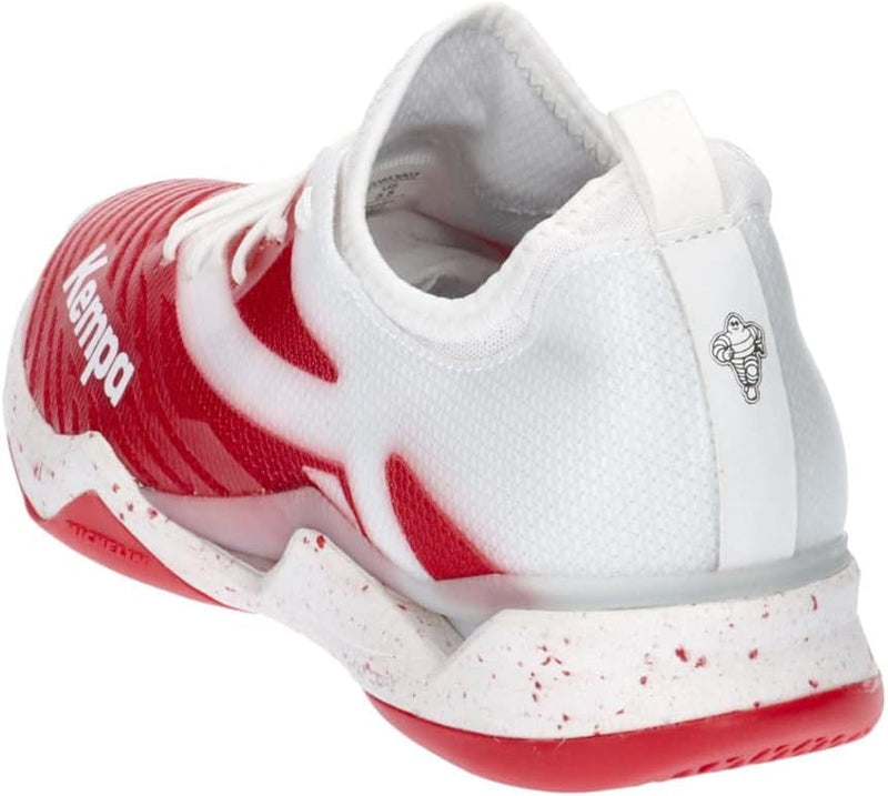 Kempa Wing Lite 2.0 Women Damen Handballschuhe, Sportschuhe, Turnschuhe 37 EU Weiss Rot, 37 EU Weiss