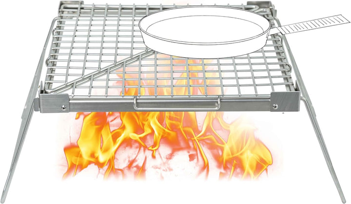 Winnerwell Tragbare Grill-Feuerstelle mit Sekundärverbrennung, Holzkohlebrennstoff, Edelstahl, freis