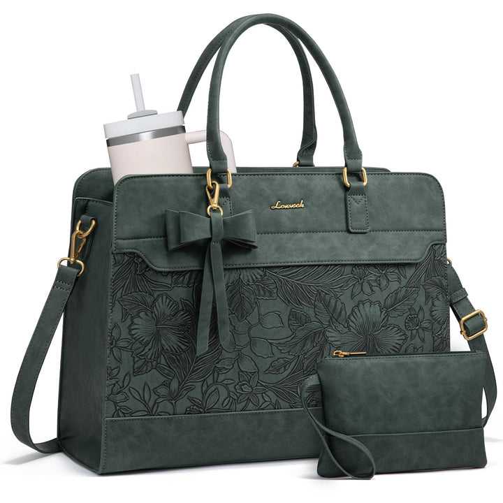 LOVEVOOK Handtasche Damen Gross, 15,6 Zoll Laptoptasche Arbeitstasche Elegant Uni Tasche Schultasche