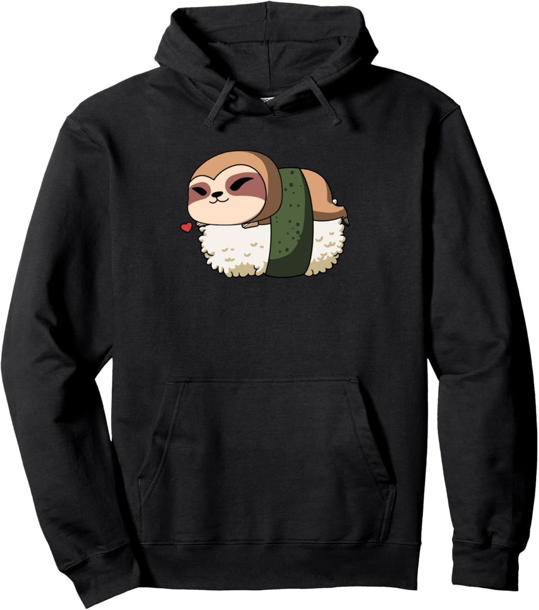 Kawaii Anime Faultier Japanischer Food Lover Manga Sushi Pullover Hoodie