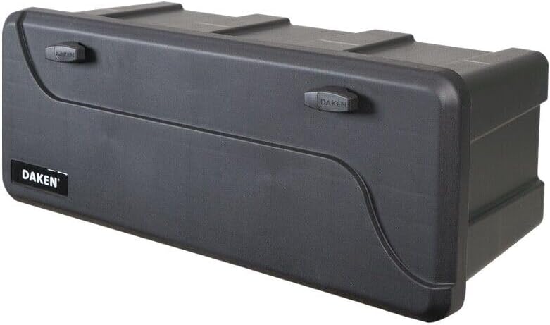 DAKEN Blackit L - 750 x 300 x 355 mm, Deichselbox mit 2 Schlösser, Werkzeugkasten für Anhänger Stauk