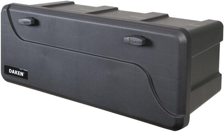 DAKEN Blackit L - 750 x 300 x 355 mm, Deichselbox mit 2 Schlösser, Werkzeugkasten für Anhänger Stauk