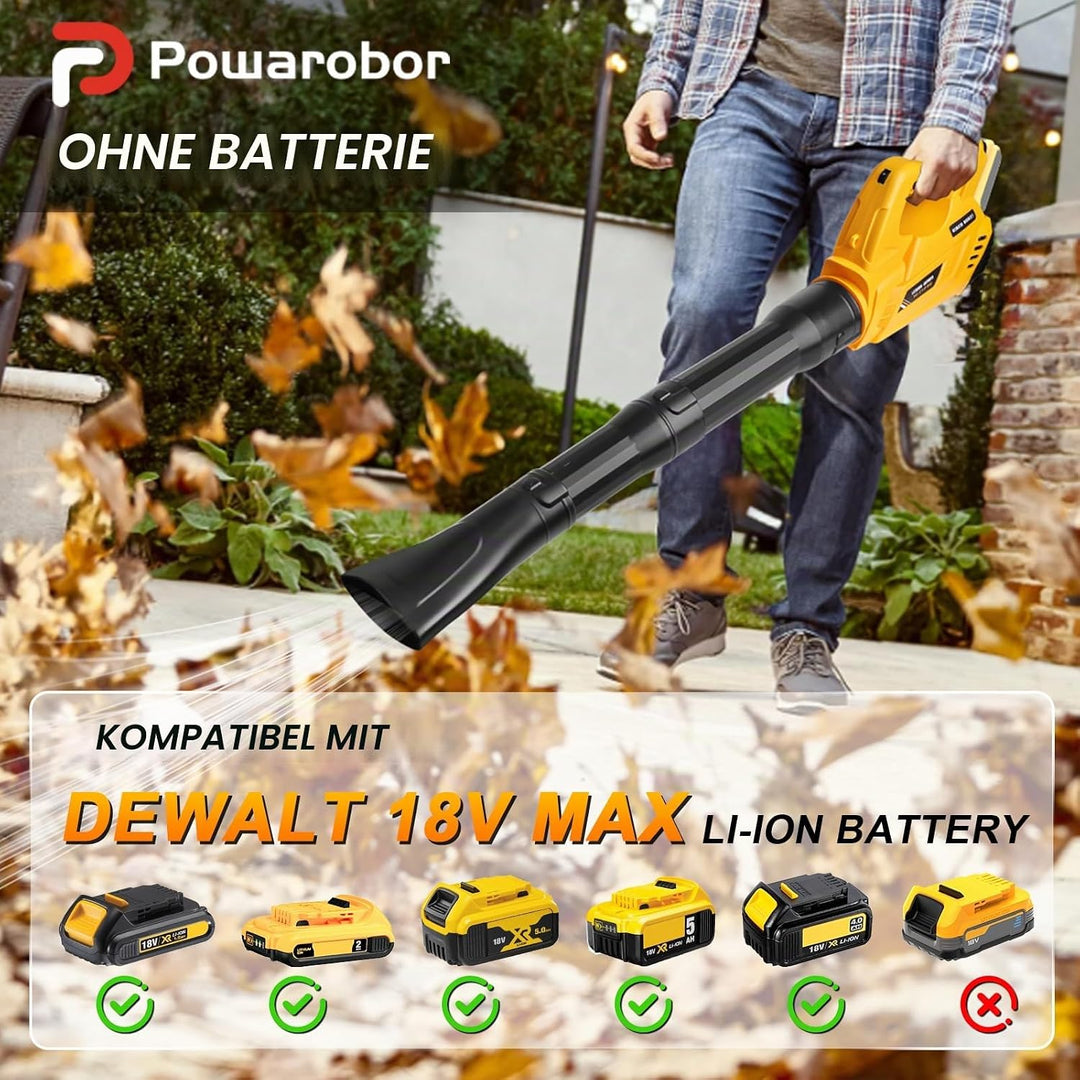 Akku-Laubbläser für Dewalt Akku 18V für Garten &amp; Rasen-Staub (ohne akku) | 6-stufig,Einrastfunktion,