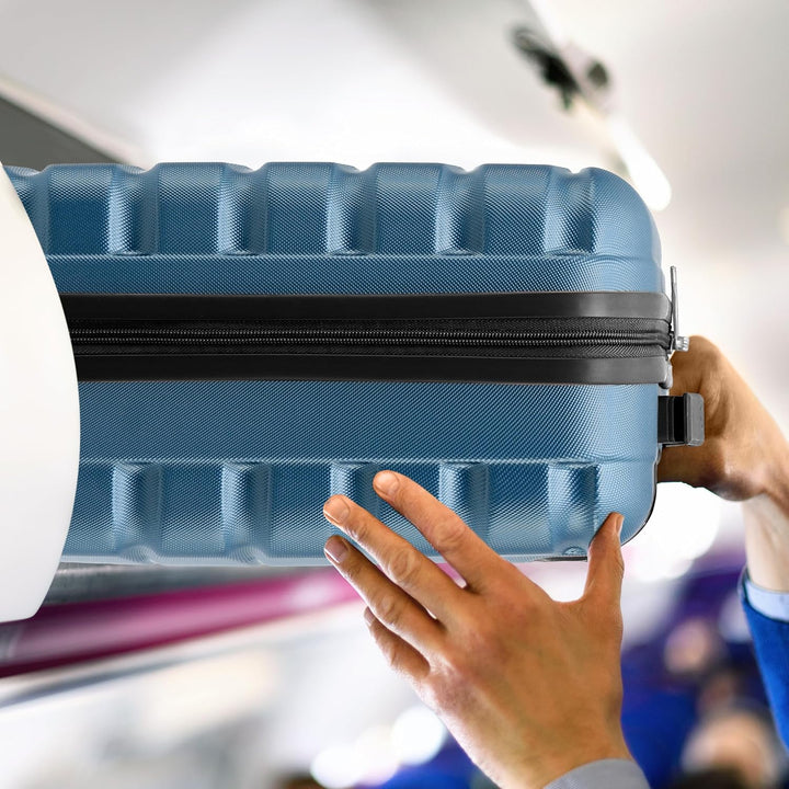 Flight Knight Leichtes, starres ABS-Handgepack mit 4 Radern, zugelassen fur uber 100 Fluggesellschaf