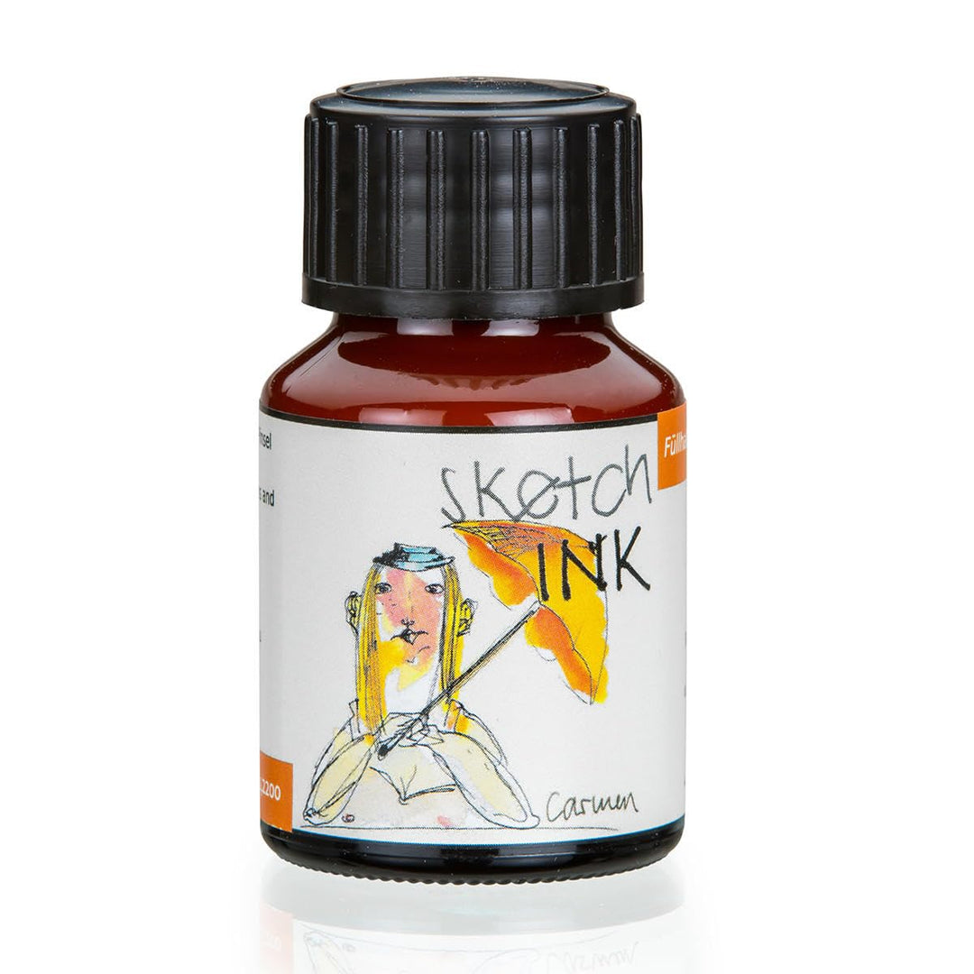 Rohrer & Klingner Orange Pigmentbasierte Flüssigtinte 50ml - Carmen Schreib- und Zeichentinte
