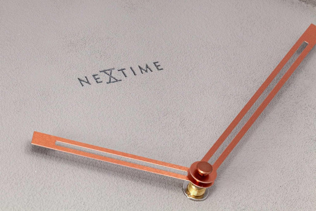 NeXtime Designer Wanduhr Beton „3515-Mohawk Wall“ Wanduhr, leises Uhrwerk, Kupferelemente, 32 cm