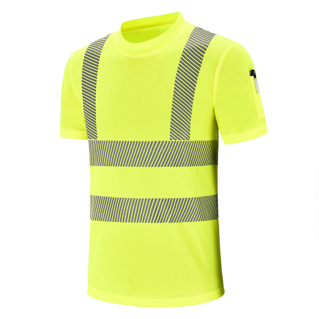 Warnschutz T-Shirt Warnschutzshirt Warnshirt gelb sicherheits Tshirt Warnschutz Arbeitskleidung Baus