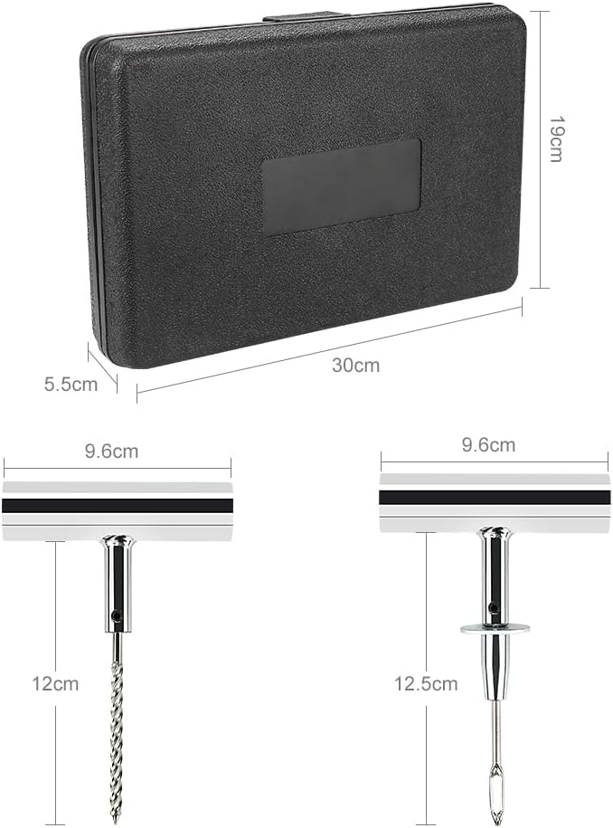 Reifen Reparatur Set Reifenreparaturset 120tlg Auto Reifen Reparaturset, mit Reifendruckmesser, Hand