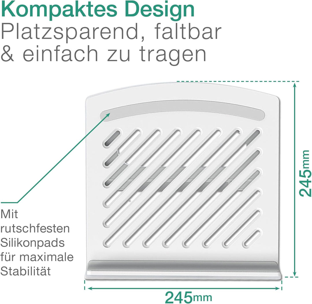 CELLONIC Laptopständer – Verstellbarer tragbarer Notebookhalter für Laptops/Tablets bis 17" – Rutsch