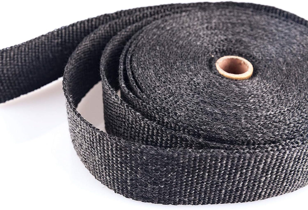 Smarcy Hitzeschutzband Basaltfaser Auspuffband 15M x 50MM 15 Stück Kabelbinder, für Fächerkrümmer Th