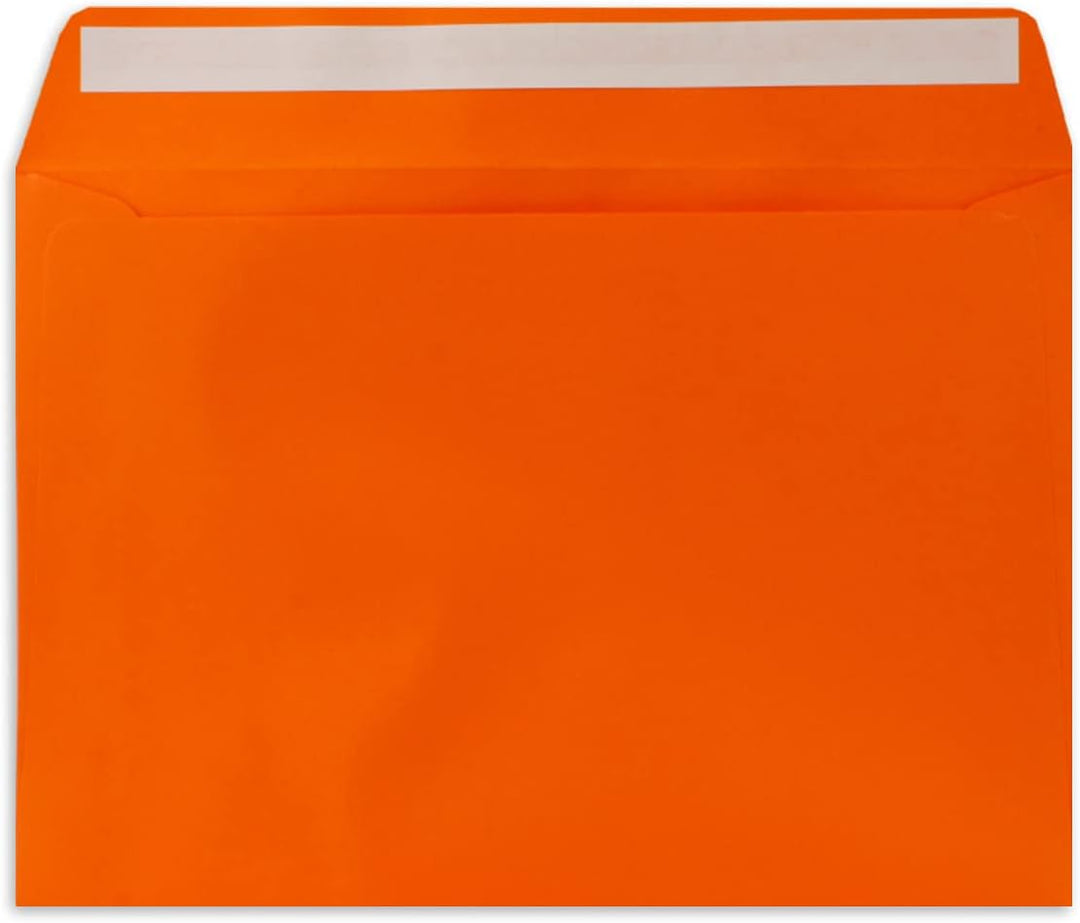 250x Briefumschläge DIN C5 Orange - 16,2 x 22,9 cm - Haftklebung - Edle Kuverts für grosse Einladung