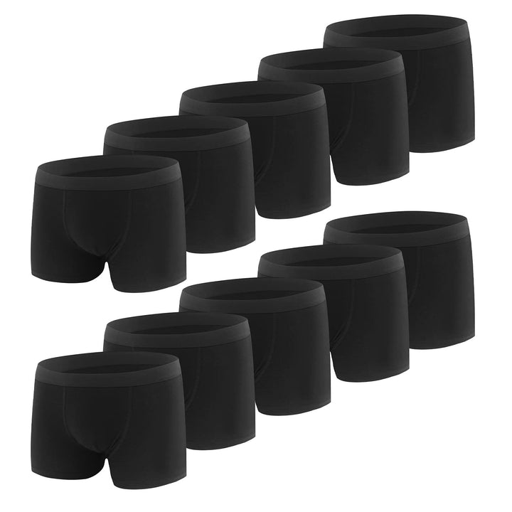 L&amp;K-II Boxershorts Jungen Baumwolle Kinder Unterhosen 10er Pack 1604 146-152 10er Black, 146-152 10e