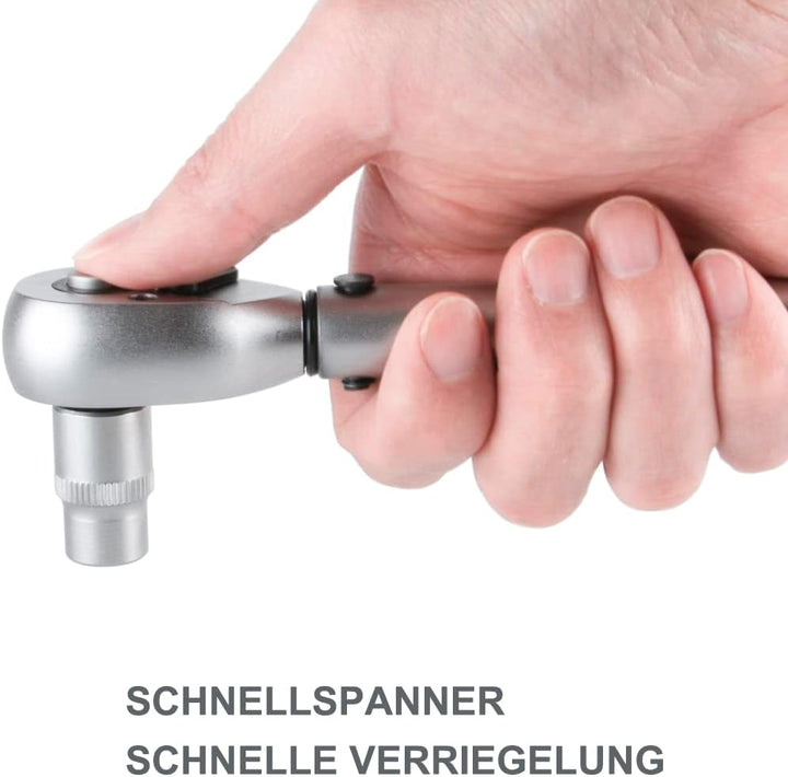 Drehmomentschlüssel 1/4”,5-25NM Drehmomentschlüssel Fahrrad &amp; Motordad Auto Set,±3% Fehlergenauigke