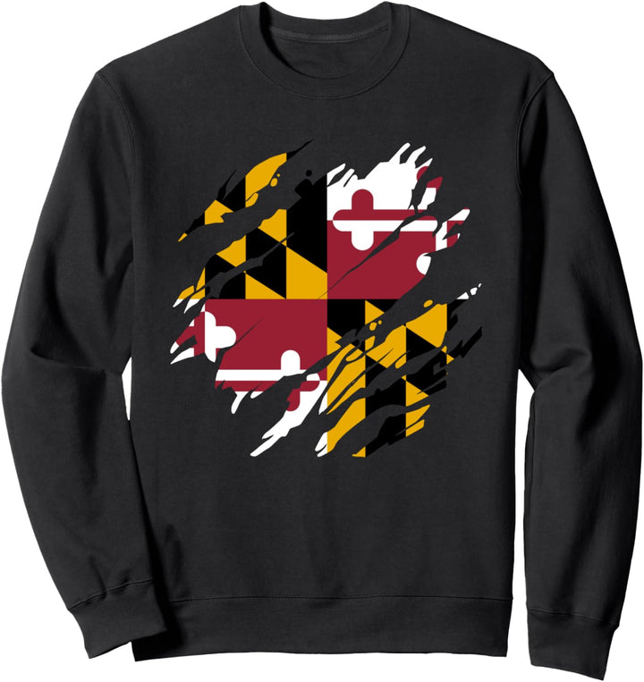 Maryland Flagge State Pride Roots Fan Patriotische Maryland Sweatshirt