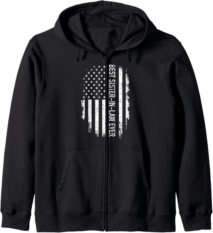 Beste Schwägerin der Welt USA Fahne Flagge Kapuzenjacke