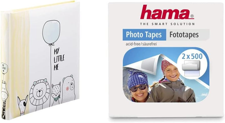 Hama Babyalbum "My Little Me" Baby-Fotoalbum mit 60 Seiten, Album-Format 29x32cm beige & Fototapes 1