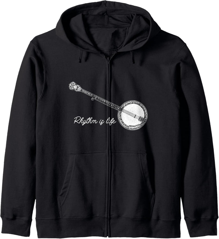 Rhythmus Ist Leben Banjo Bluegrass Countrymusik Musiker Kapuzenjacke
