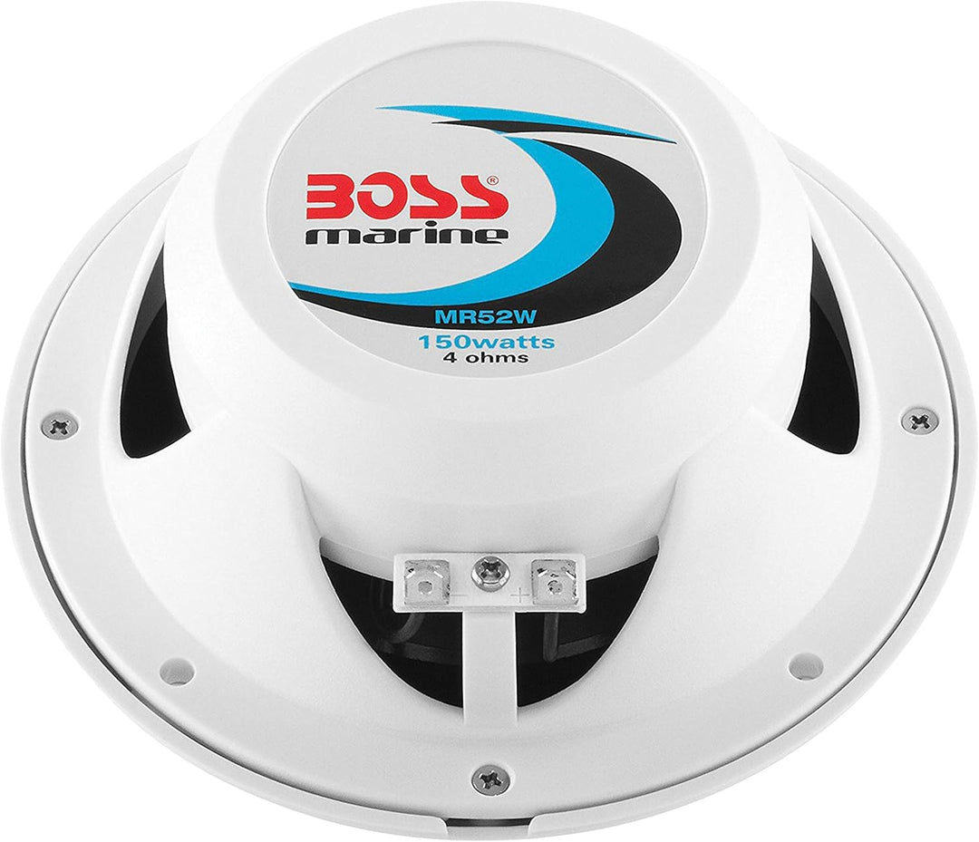 Boss 5.25" 2-Way Coaxial Marine Speaker 150W White 13,3 cm Weiss 150 W MR25W, 13,3 cm Weiss 150 W MR