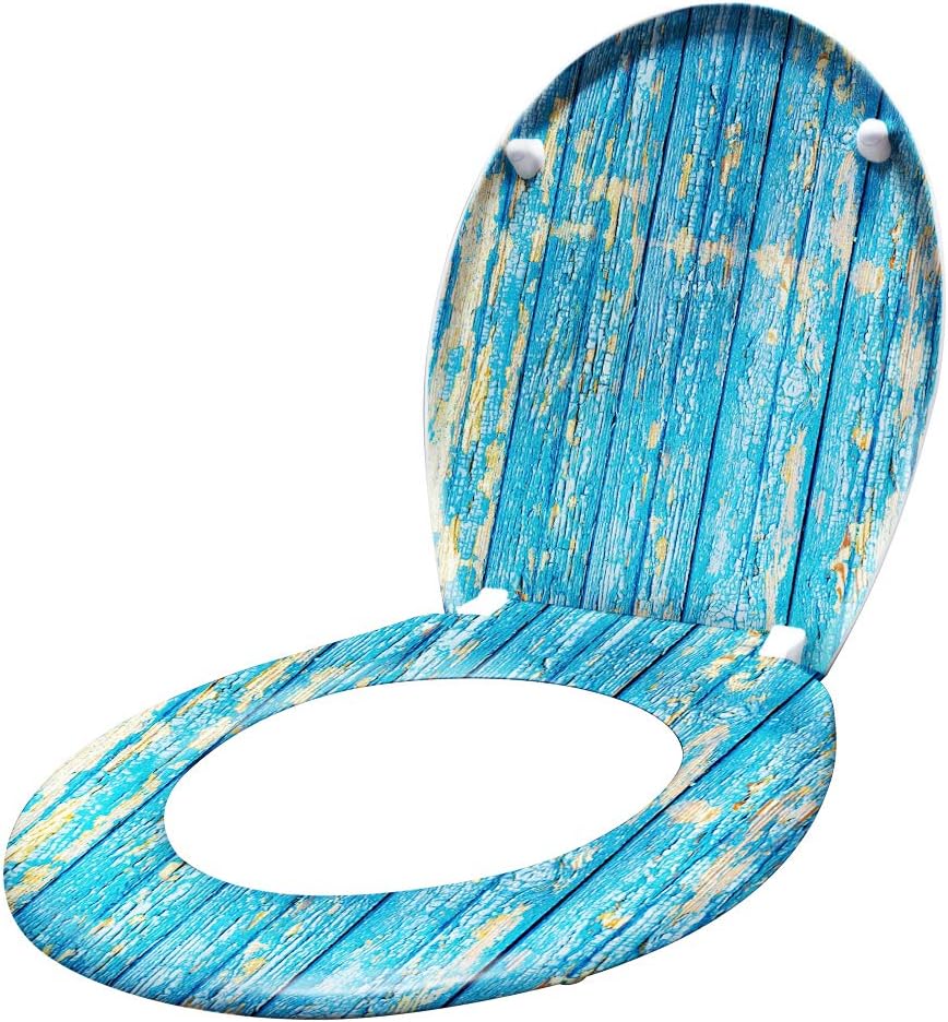 Aufun Toilettendeckel Absenkautomatik WC Sitz Klobrille mit Softclose Toilettensitz aus Hartplastik