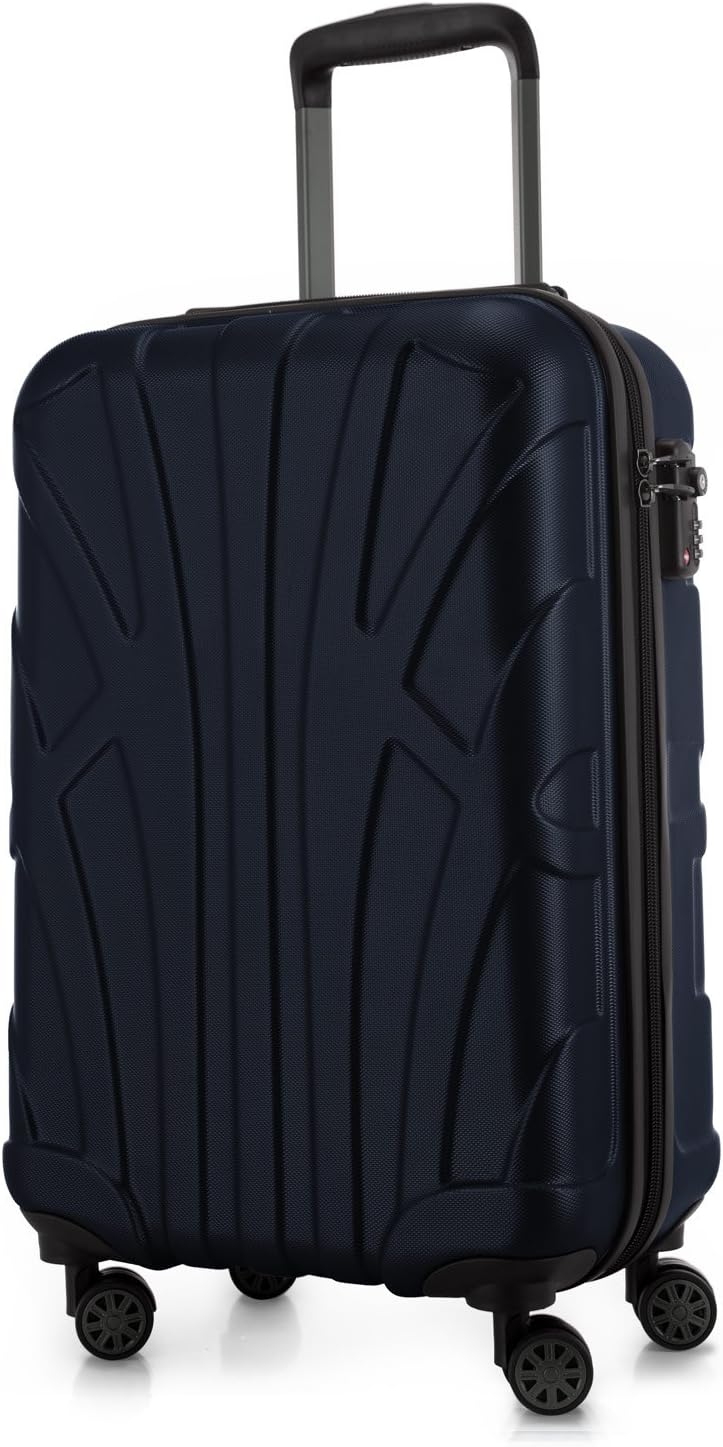 Suitline Handgepäck Bordgepäck Koffer mit Laptoptasche und Erweiterung, Business Trolley, TSA, 55 cm