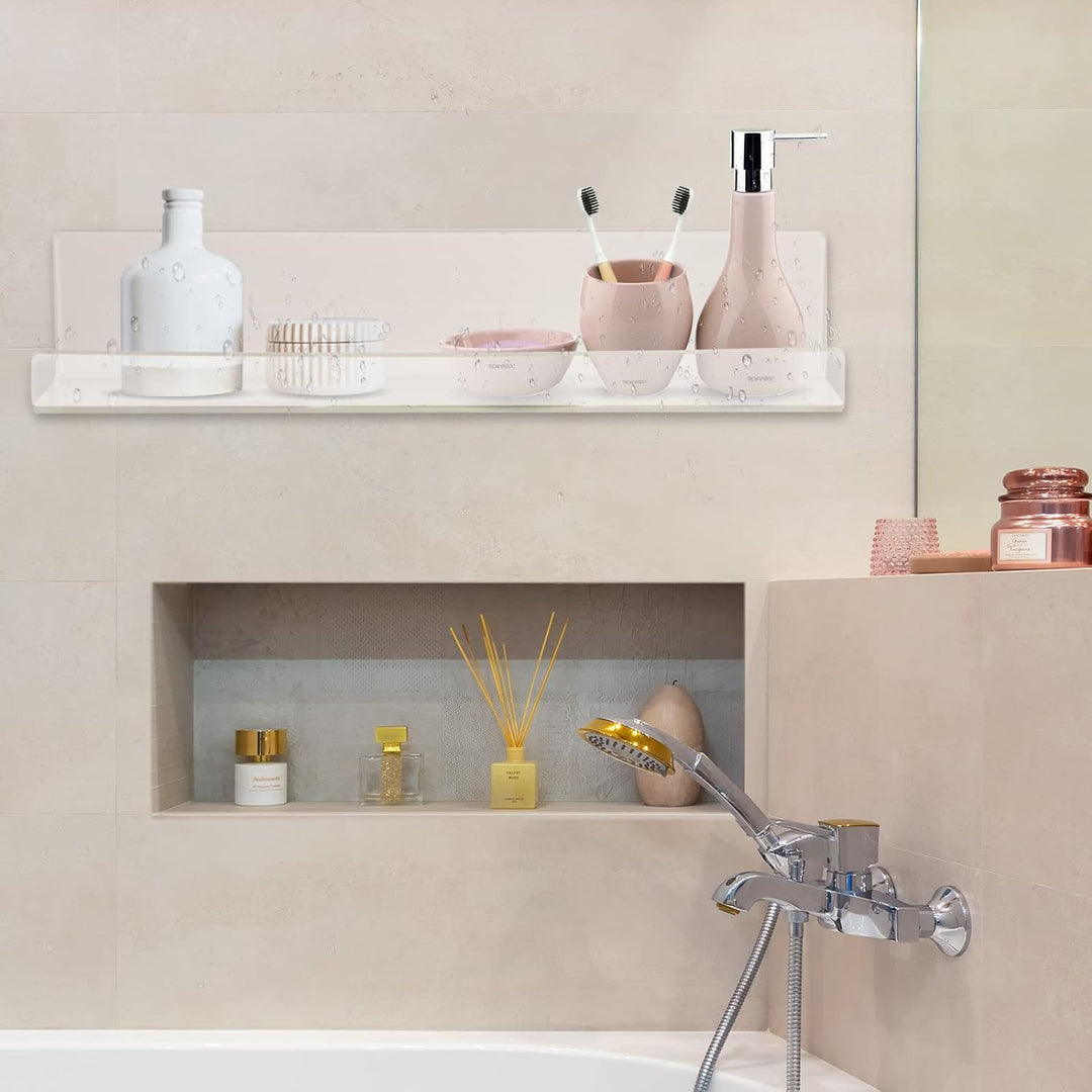 ECOSEAO Acryl-Sich hin- und herbewegende Regale, klare Display-Regale, an der Wand befestigtes Büche