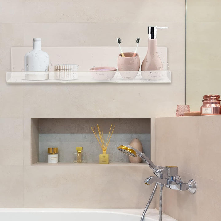 ECOSEAO Acryl-Sich hin- und herbewegende Regale, klare Display-Regale, an der Wand befestigtes Büche