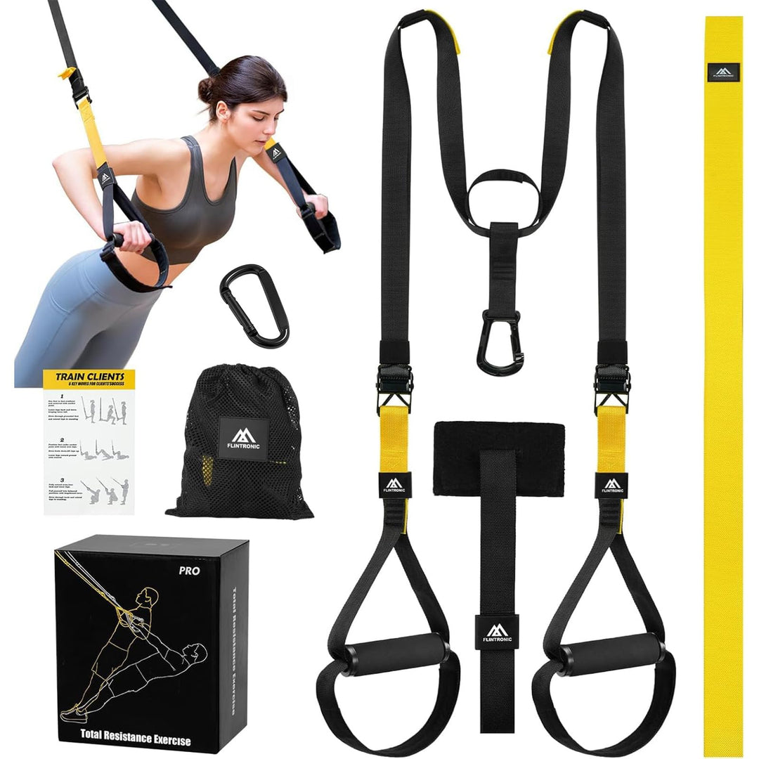 Flintronic Schlingentrainer, Sling Trainer Set für EIN Ganzkörpertraining, Schlingentrainer für Zuha