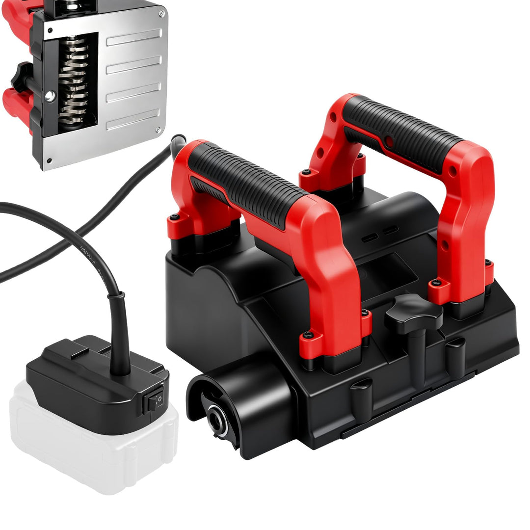WingFly Betonfräse Kompatibel mit Makita 18V Akku, 3000UPM Walzenfräse Sanierungsfräse Putzfräse Mau