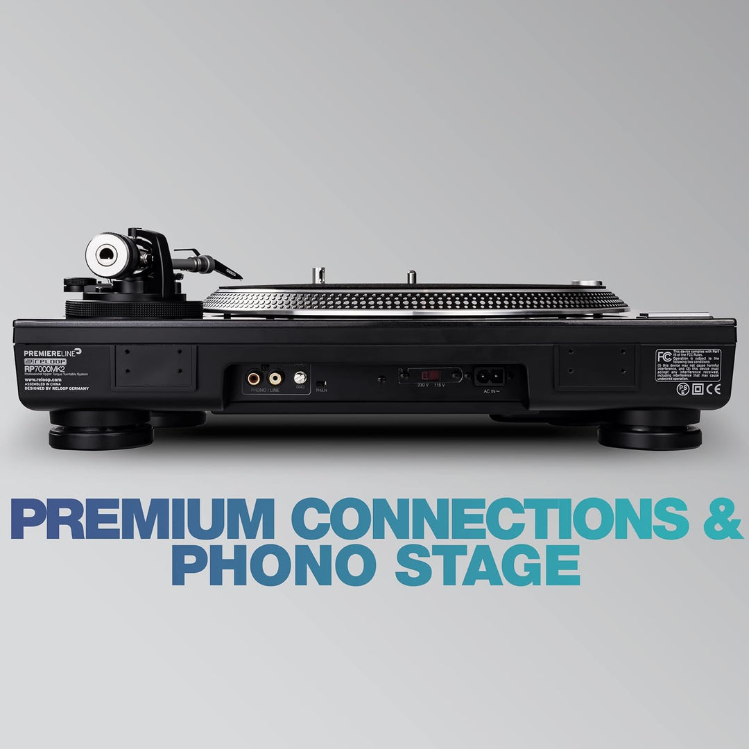Reloop RP-7000 MK2 – Professioneller DJ Plattenspieler mit Upper Torque Quartz Direktantrieb, neuer