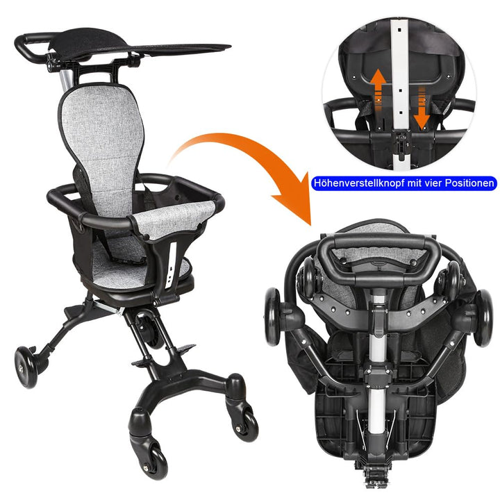homewell Baby Kinderwagen klappbar, Buggy Kinderbuggy Faltbar mit Sonnendach, ab 6 Monate bis 22 kg,