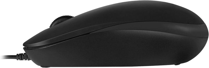 Perixx PERIMICE-201C USB-C kabelgebundene optische Maus mit 3 Tasten, Scrollrad, 1000 DPI, Schwarz S