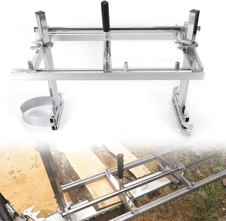 Mobiles Sägewerk Kettensägenmühle 24 Zoll Planking Milling Bar Grösse Einstellbar & Effizient, Alumi