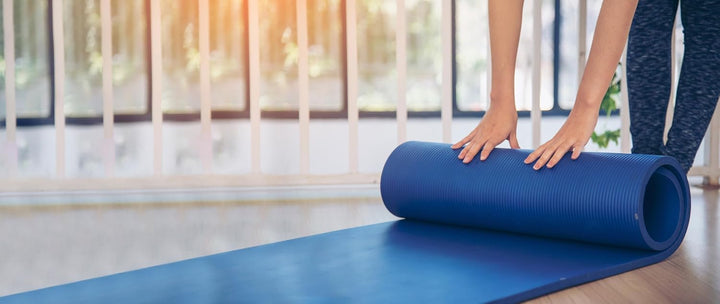 G5 HT SPORT Yogamatte mit Tragegriff und Ösen | 120 oder 180 cm | Dicke 1,5 cm | Breite 62,5 cm | Gy