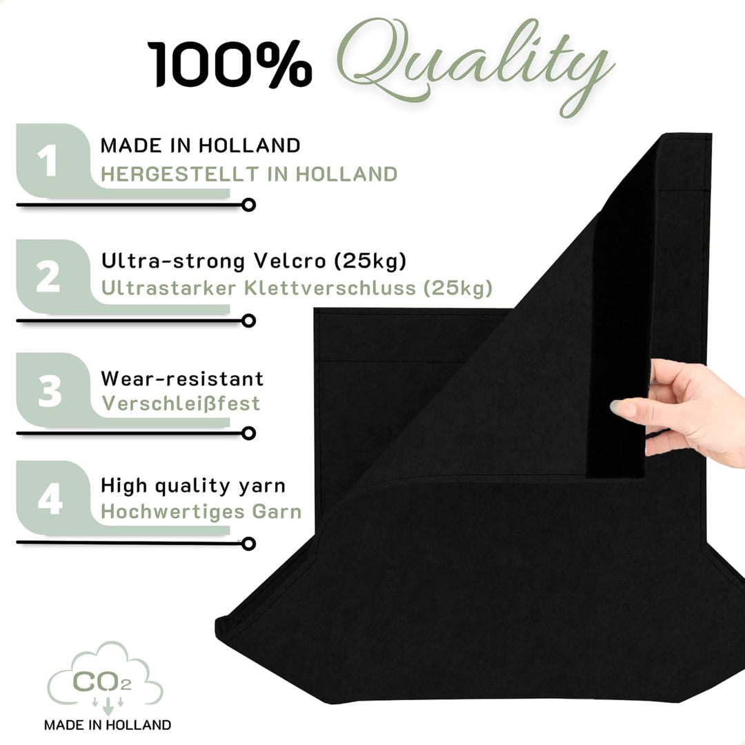 COHOSO® Briefkasten Schwarz mit Zeitungsfach - Klebender Wandbriefkasten ohne Schraube, Postkasten S
