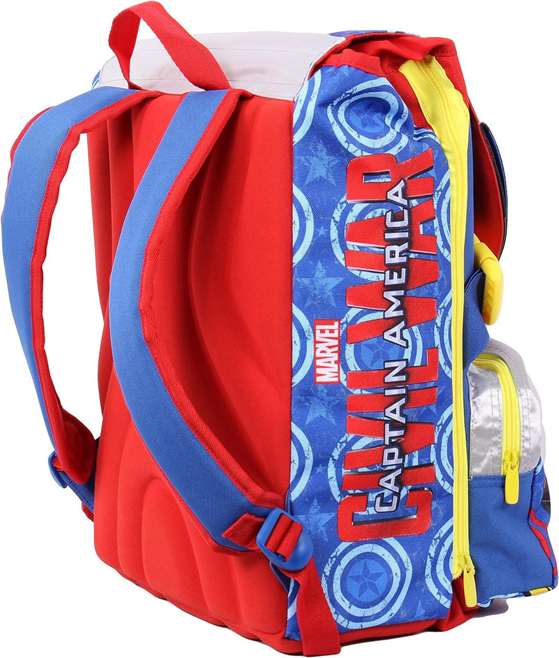 Seven Kidz Corner Capitan America Kinder-Rucksack, 75 cm, 131 liters, Blau (Blu)