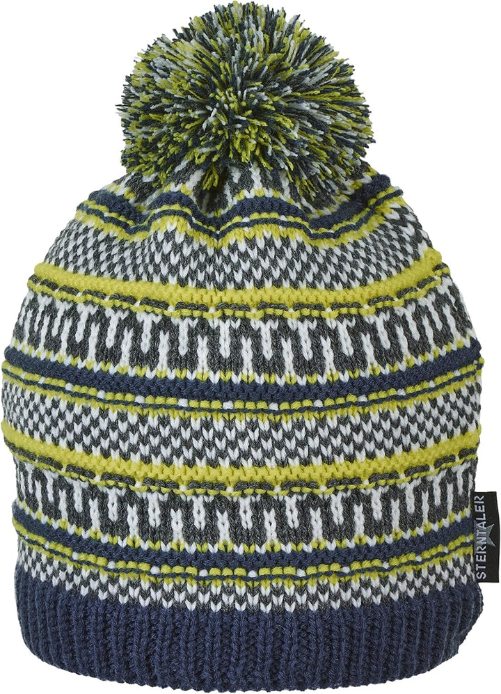 Sterntaler Baby Jungen Mütze Baby Bommelstrickmütze Mustermix 49 marine, 49 marine