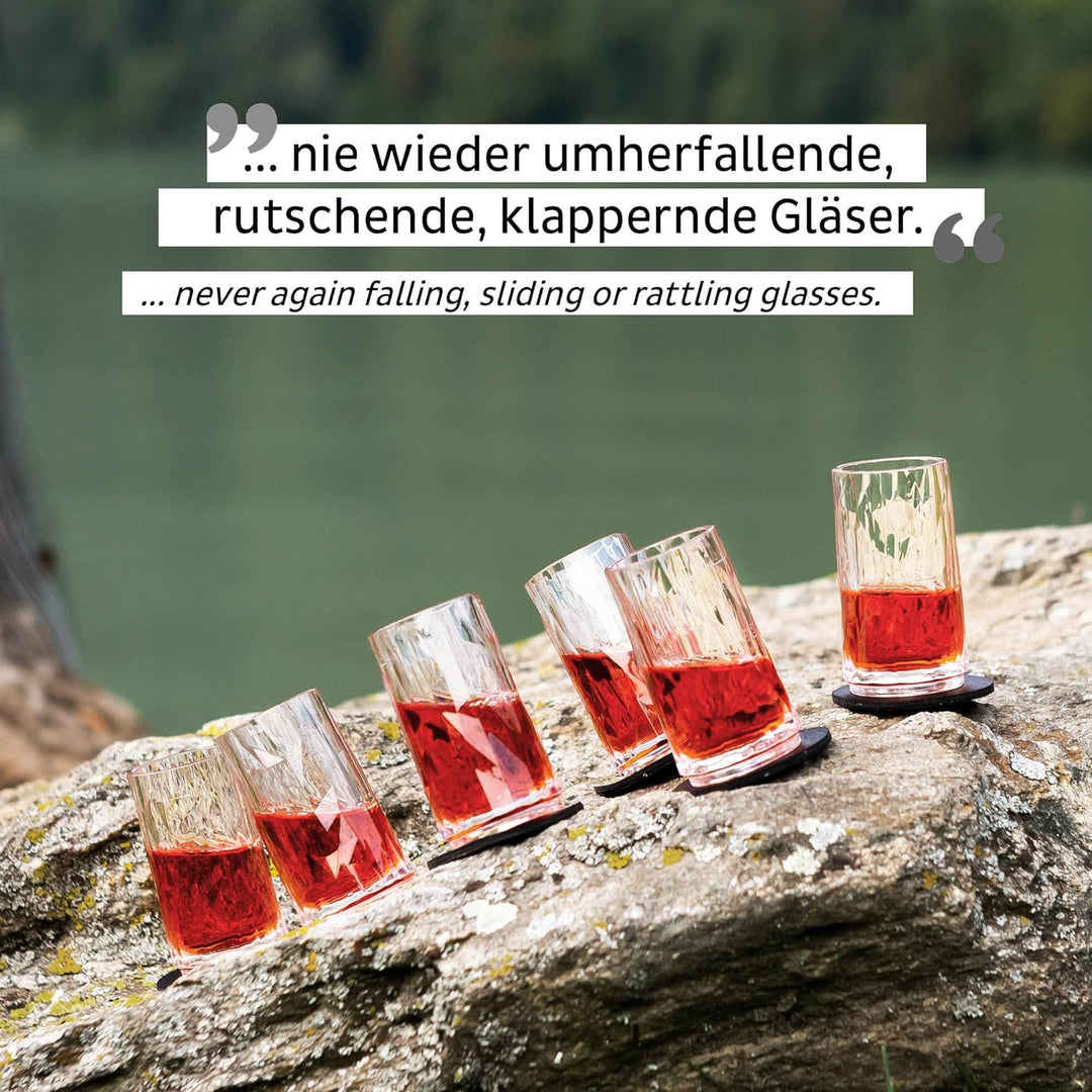 silwy® Magnet-Kunststoffgläser Shot (4er-Set) inkl. Vier wiederverwendbaren Metall-Nano-Gel-Pads - r