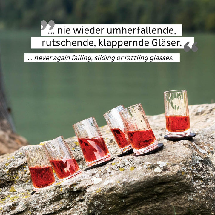silwy® Magnet-Kunststoffgläser Shot (4er-Set) inkl. Vier wiederverwendbaren Metall-Nano-Gel-Pads - r
