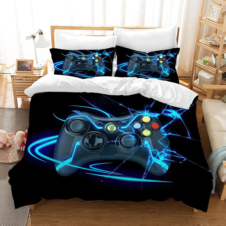 LLTTEER Gamepad Bettwäsche Set Jungen Gamer Bettbezug Set Jungen Gamepad Bettwäsche Set 3D Effekt Ga